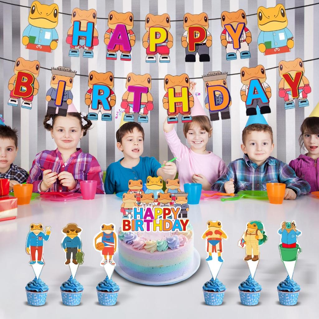 Theme Birthday Party Decoration Birthday Flag Balloons Cake