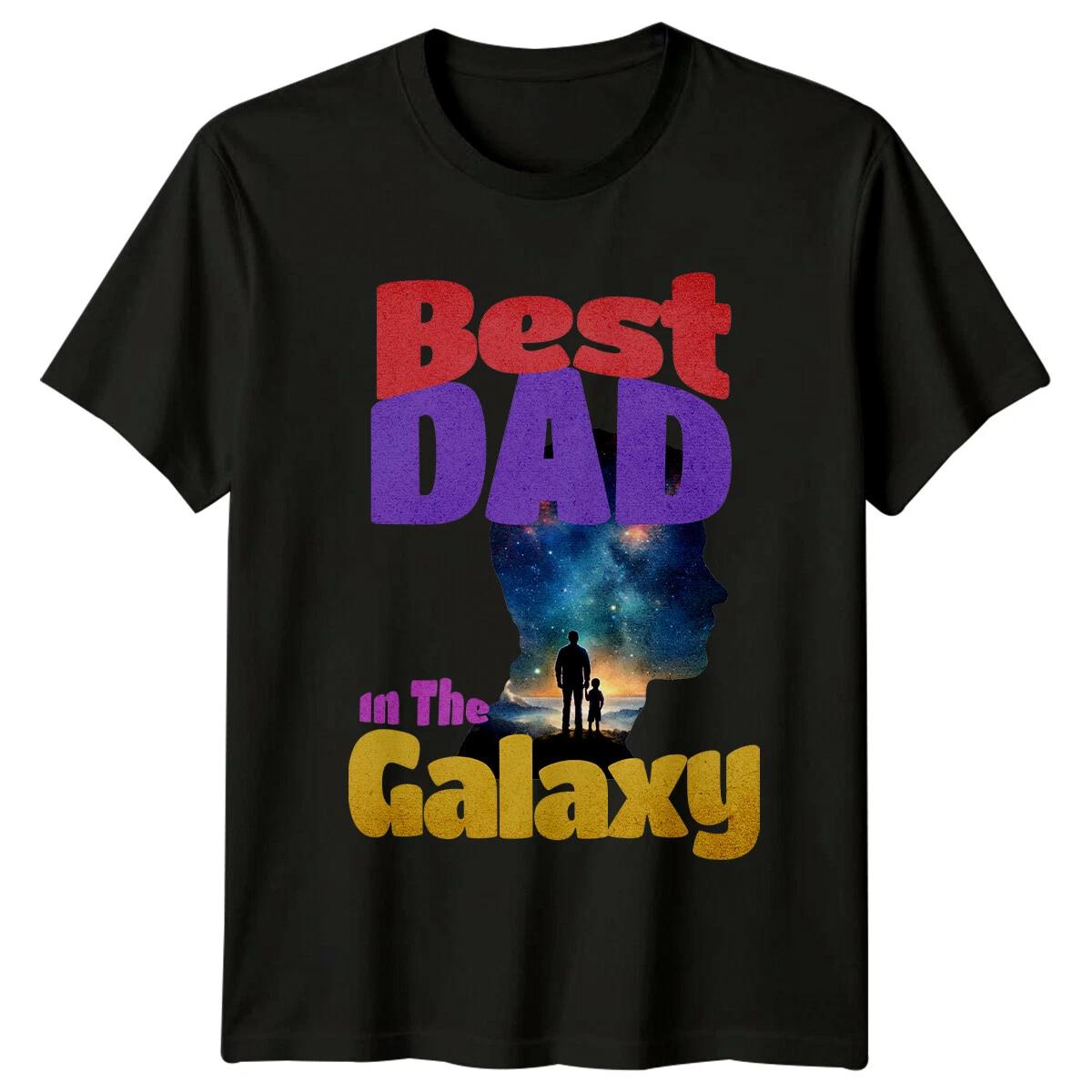 Best Dad In The Galaxy Graphic Fathers Day T-Shirt Men/Women XXXL