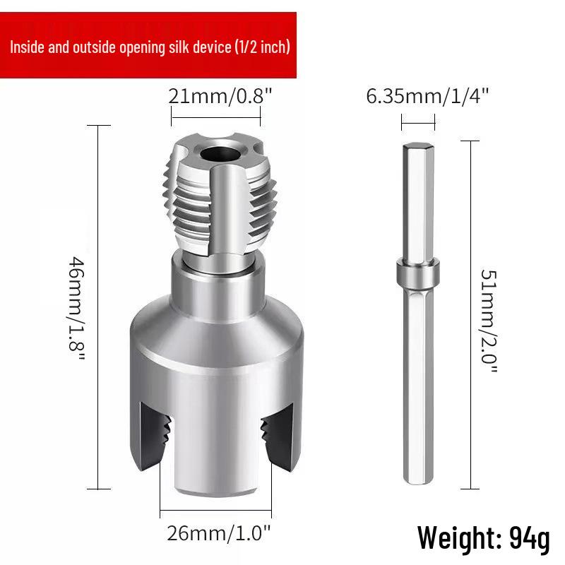 1/2 & 3/4 PPR Water Pipe Threading Tool with Internal/External Thread Tap