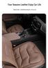Breathable Nappa Leather Lumbar Support Car Seat Cushion for Mercedes-Benz & BMW