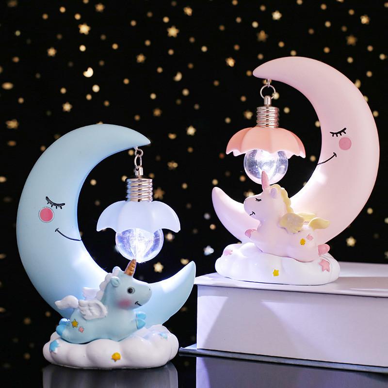 Unicorn Creative Moon Night Light Fashion Cute Home Bedroom Gift Decoration