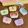 Cartoon Fruits Contact Lenses Box Portable Contact Lens Case With Tweezer Suction Stick Set For Travel Kit Holder