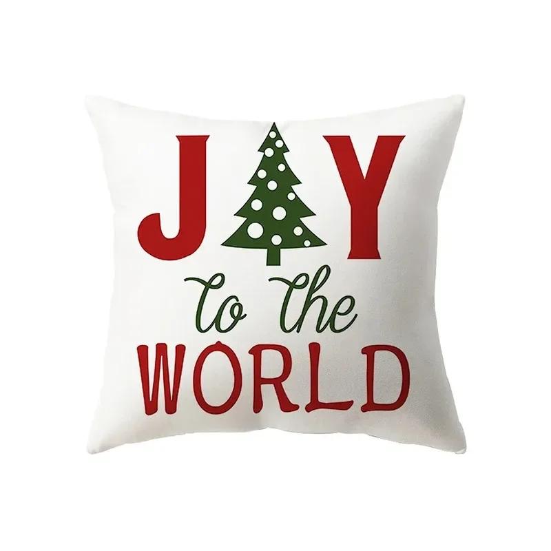 Christmas Theme Decorative Printed Pattern Cushion Cover Home Decoration Living Room Sofa Pillow X