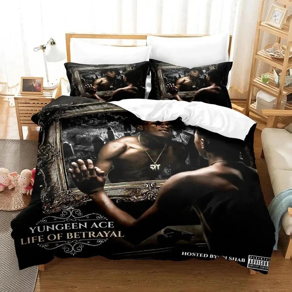 RIP Jaydayoungan Rapper Bedding Set Printed With Pillowcase Bed Duvet Cover Soft Single Double Queen Super King Size Kids Adult