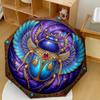 Egyptian Beetle Mandala Compact Travel Automatic Umbrella Compact 8Rib Design Sturdy Construction Travel Essential Stylish Accessory Gift For