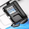 1Pc Inside Car Glasses Multi-Pocket Clip Holder Storage Card PU Leather Holde Bags Sunshade Bag Cars Storage