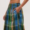 Women's Summer Boho Plaid Culotte Pants Casual Wide Leg Palazzo