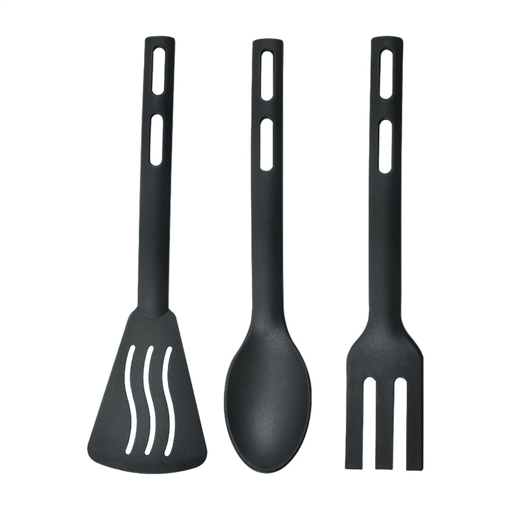 3 st Nylon Köksredskapsset Kök Matlagningsverktyg Slitsspade Solid Sked Gaffel Spadgaffel Sked Matservis