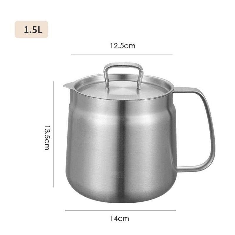 Кастрюля для фильтрации масла Кастрюля-сито для масла из нержавеющей стали с ситом с мелкой сеткой Корзина для жарки Банка для хранения масла Контейнер для жира Кухня