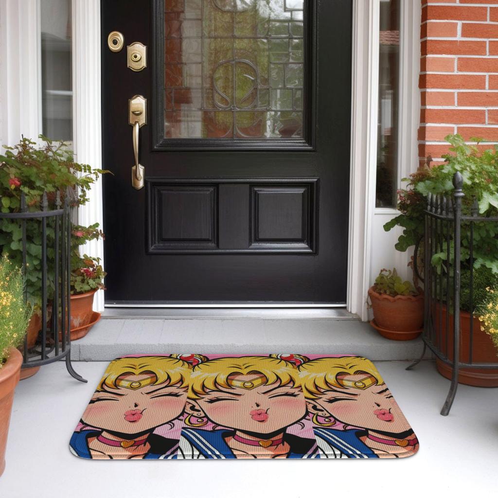Sailor Moon Haustür Boden Eingang Willkommensmatte Außen Küche Bad Fußmatte Schlafzimmer Wohnzimmer Teppich Teppich Fußmatte