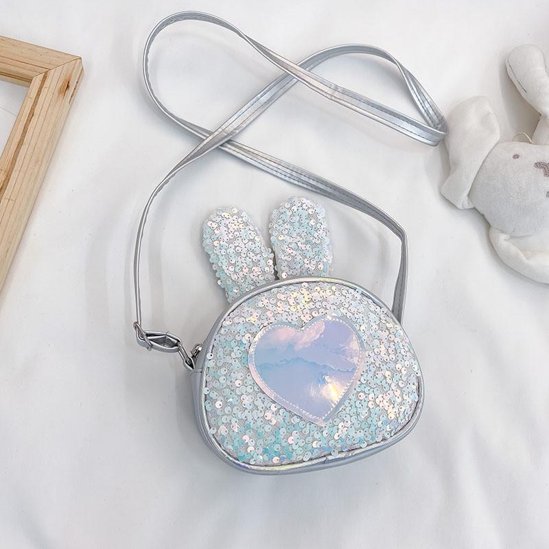 Adorable Korean Style Children's Cute Rabbit Sequin Shoulder Bag For Girls