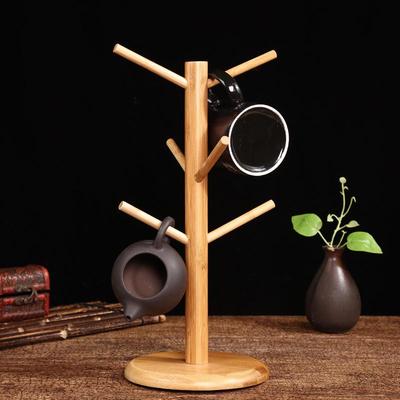 Multi-layer Bamboo Cup Storage & Drain Rack