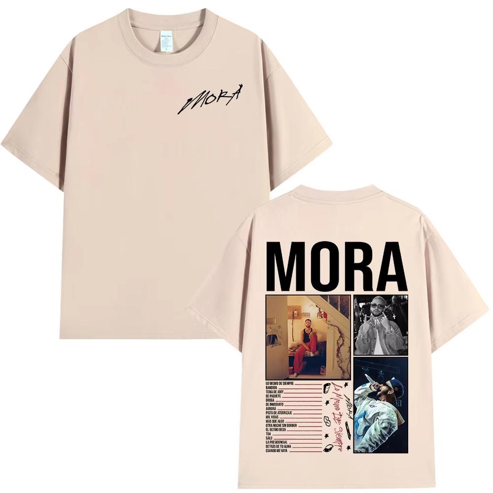 Mora Lo Mismo De Siempre 2025 Album Merch T Shirts Men Women Clothing Fashion Summer Comfort Short Sleeve Oversized T-shirt Tops