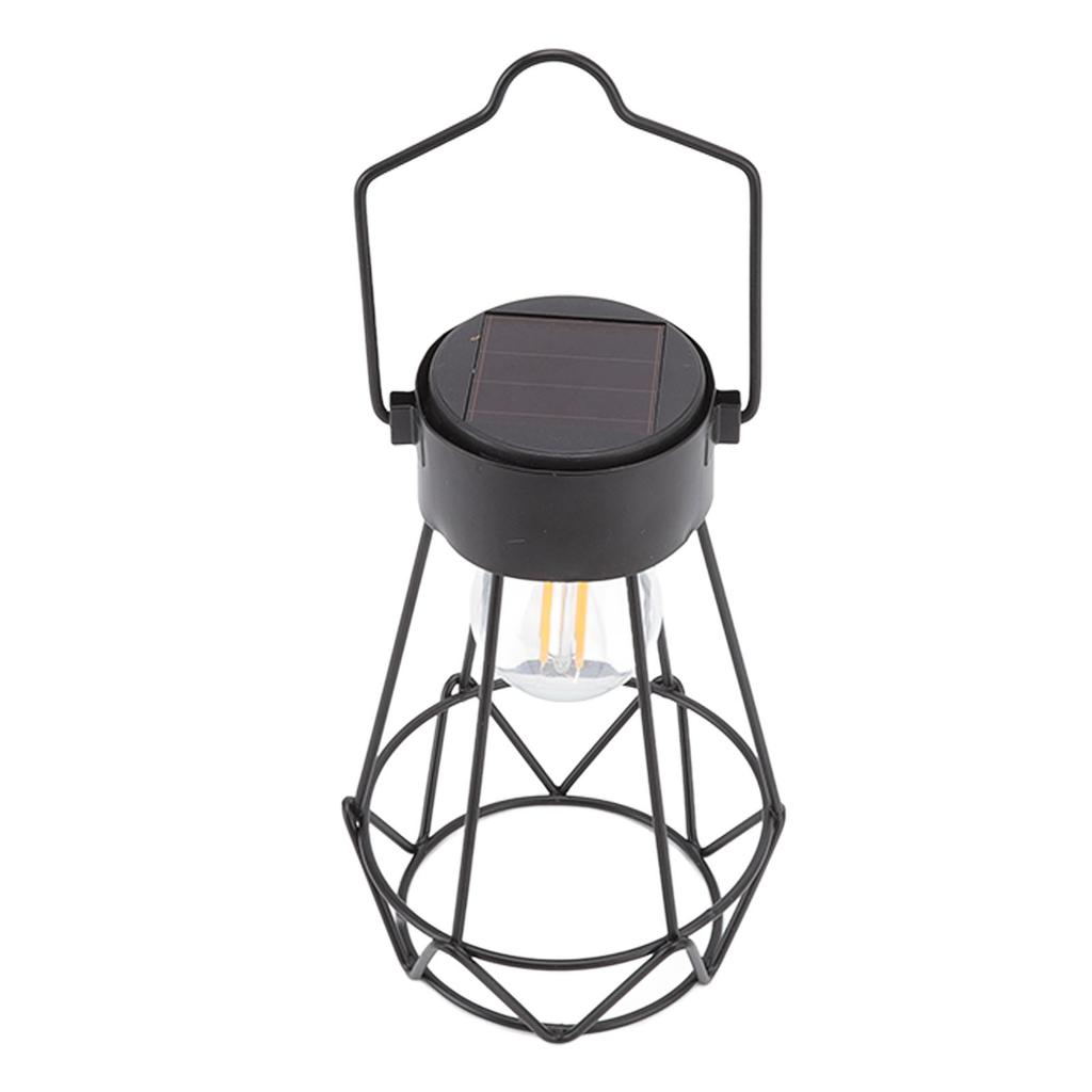Handheld Solar Lanterns LED Vintage Lampshade Hanging Design Portable Camping Lantern for Kitchen