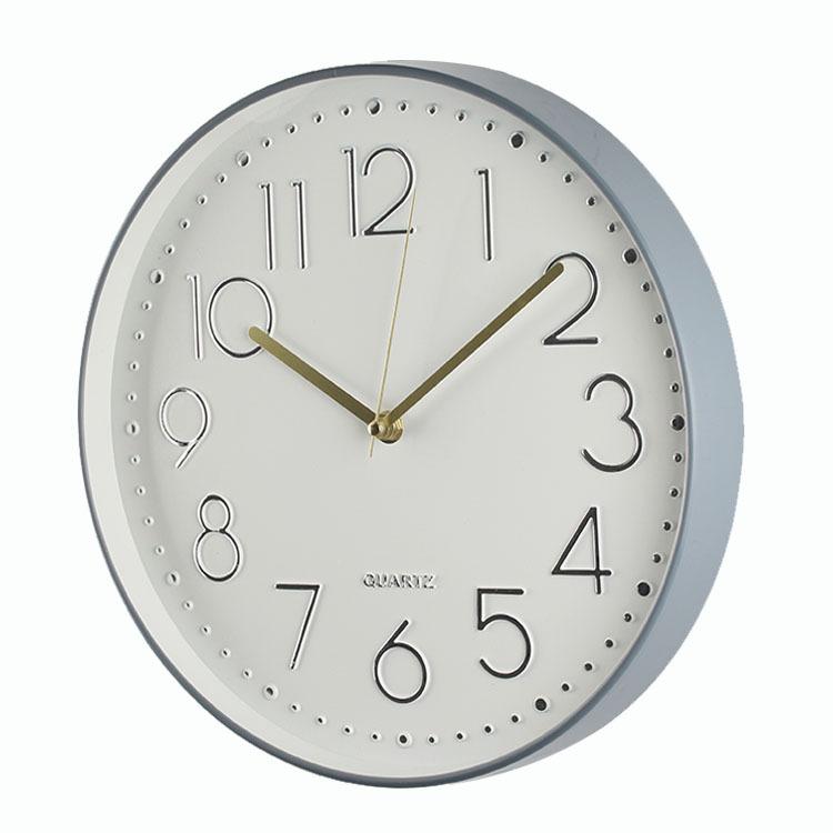 

Часы класса люкс, Современные простые часы, Настенные бесшумные часы, Гостиная, Стильные, Креативные кварцевые часы gray edge inner white