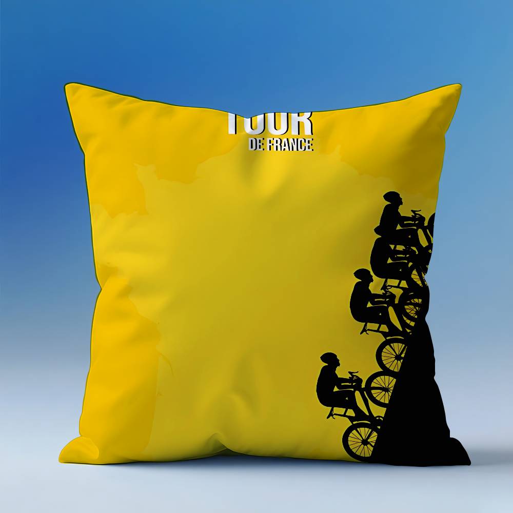 Tour De France Bike Bicycle Cushion Cover For Room Bedroom Sofa Square Office Decorative Pillowcase Soft Throw Pillows Gift