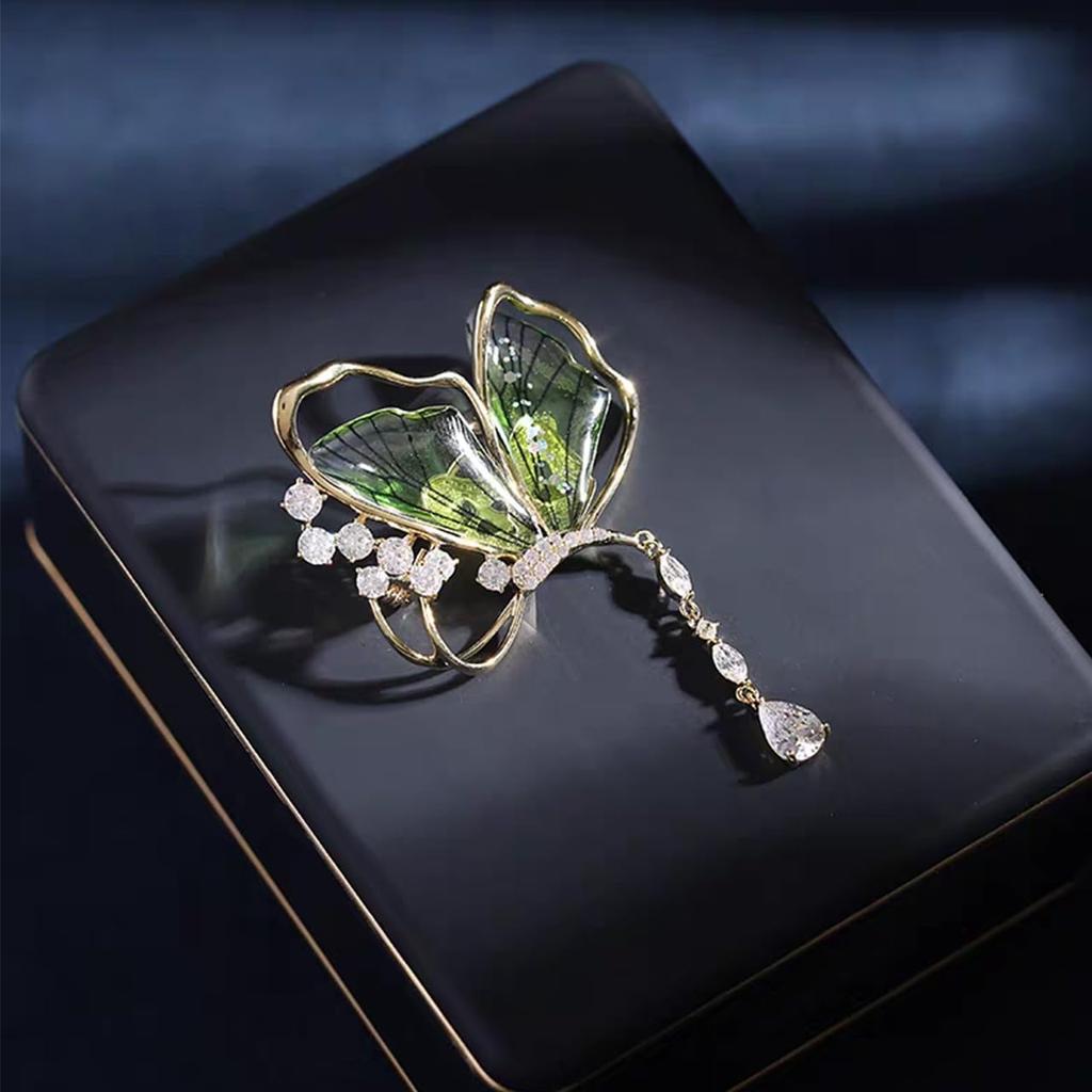 Butterfly Brooch Bon Brooch Accessories Zirconia Jewelry Elegant Ceremony Spring Summer Animals Insects Student Gift Birthday Event Women's Men's