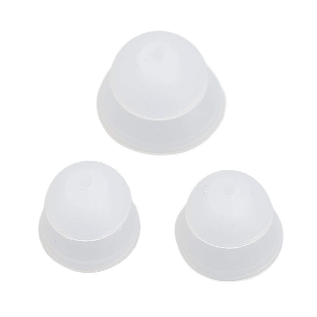 15pcs Hearing Amplifier Eartip 2 Layers Detachable Silicone Hearing Amplifier Accessories S M L White Transparent