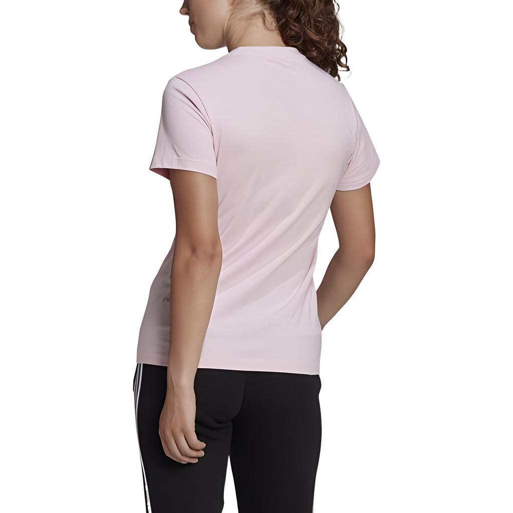 Adidas T Shirts Women's Pink Crew Neck Moderate Straight Fit GL0726