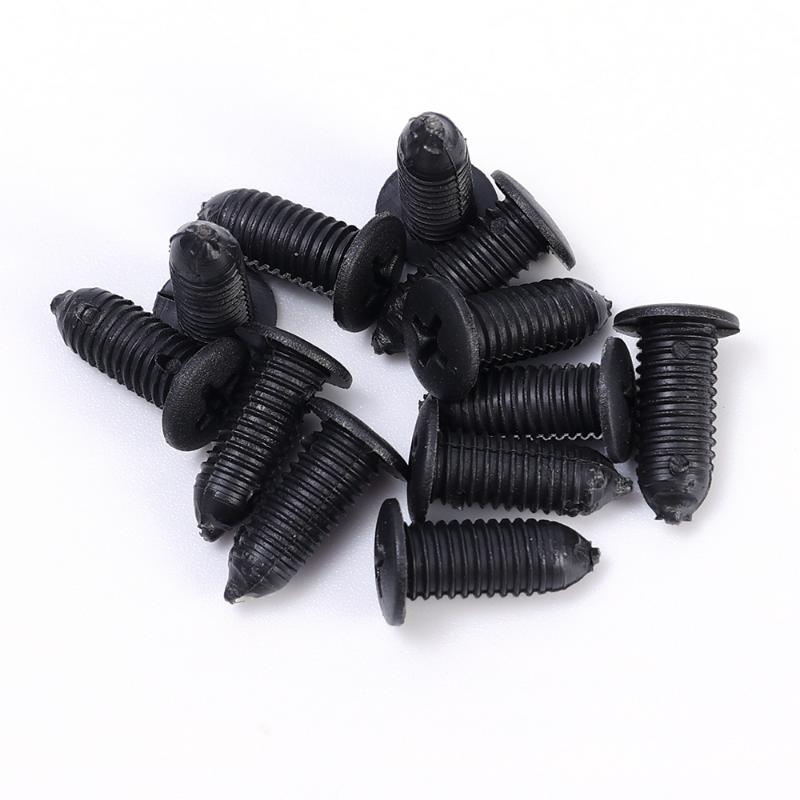 8mm Plastic Rivets Fasteners Screw Car Bumper Fender Black Rivet Auto Fastener Clip for Toyota Focus Kia Nissan 100/50pcs