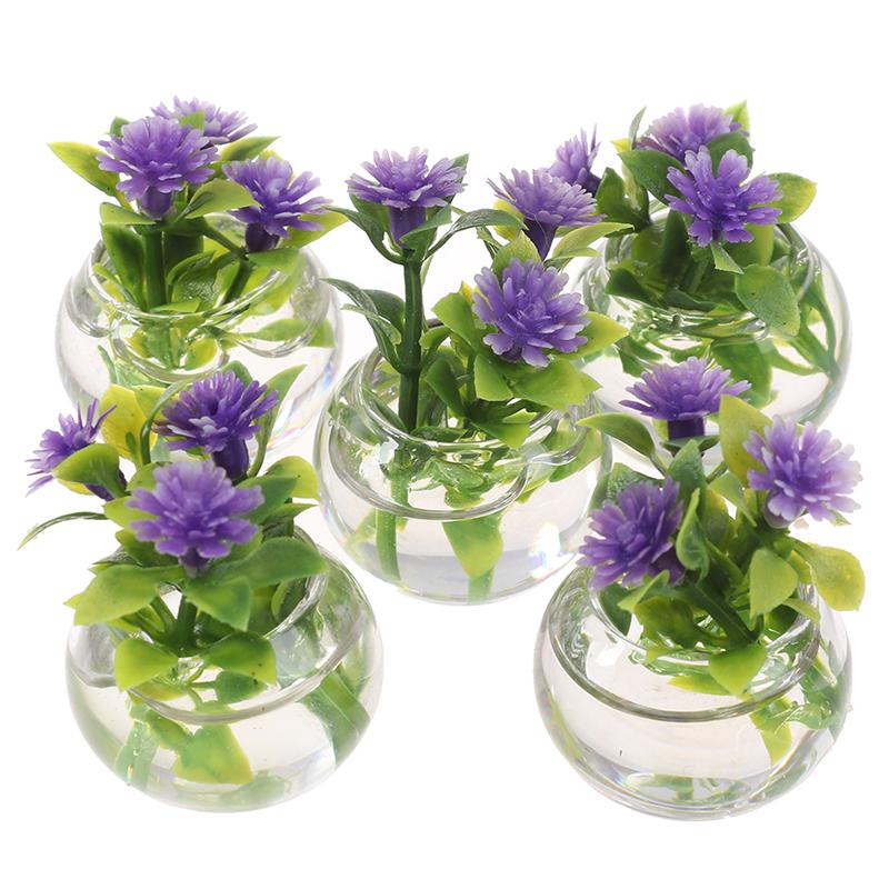 1/12 Dollhouse Miniature Green Potted For Home Decor Simulation Potted Plants