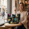 Bohemian Floral Print Tote Bag Fashion Large Capacity Daily Shoulder Handbag for Women