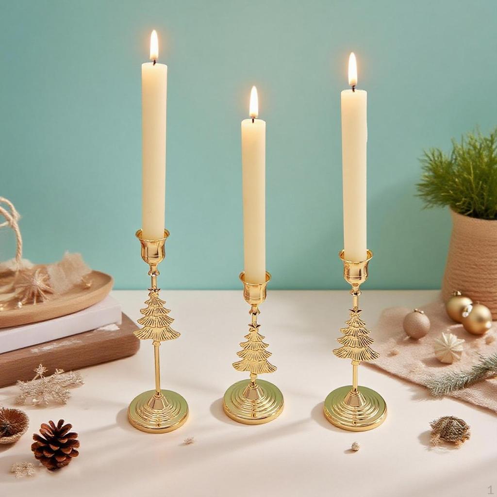 3 Stück Kerzenhalter ,Ornament ,Dekorativ ,Kerzenständer Eisenständer für Essen Einweihung