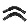 2Pcs Basin Drain Pipe Wash Basin Sink Drain Hose Flexible PVC Water Pipe for Kitchen Bathroom Black