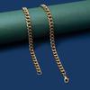 Hip Hop Cuban Chain Necklace for Men Women Punk 3 To 7 MM Stainless Steel Choker Necklace Vintage Jewelry Accessories