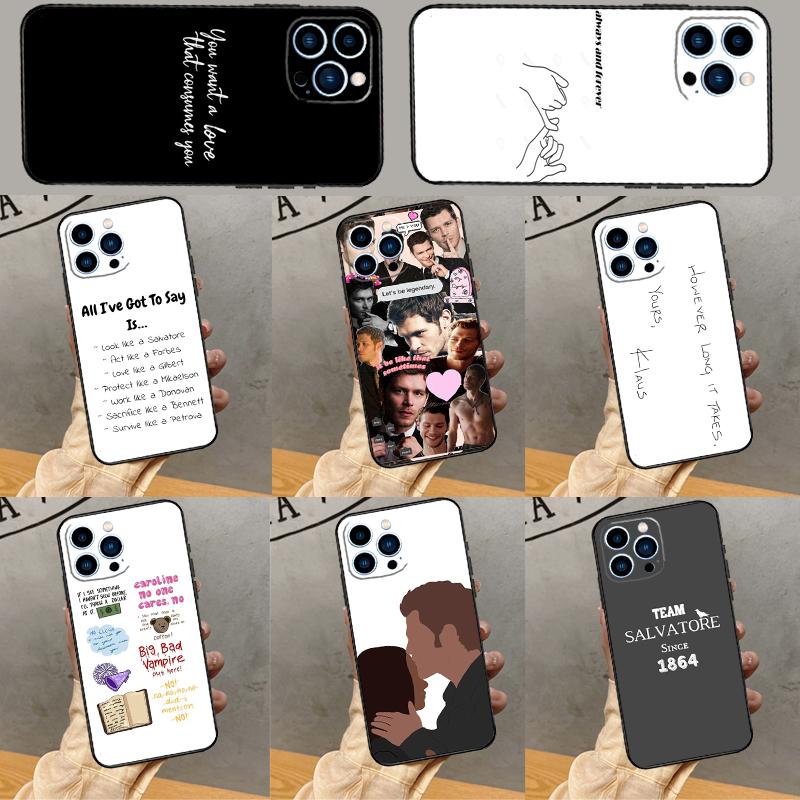 The Vampire Diaries Phone Case For iPhone 16 Pro Max 15 13 12 11 14 Pro Max Plus 12 13 Mini XR 16e Funda Cover