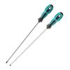 Cross And Slotted Screwdriver Green Rubber Handle Screwdriver Comfortable Grip