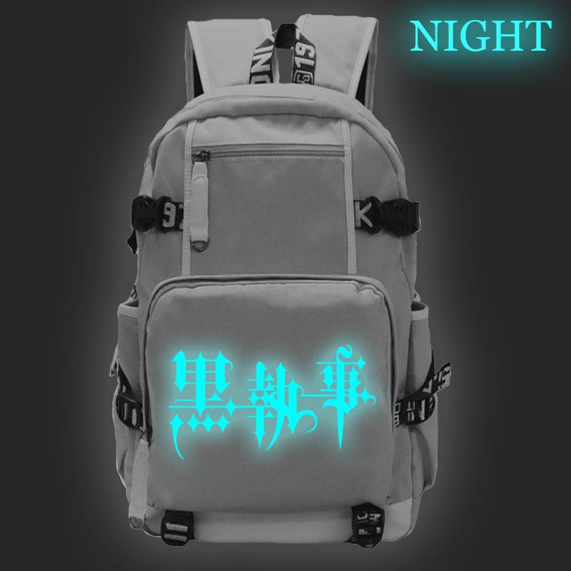 Cross-Level Black Butler Black Deacon Peripheral Primary And Secondary School Students Personalized Backpack Large Capacity Travel Bag