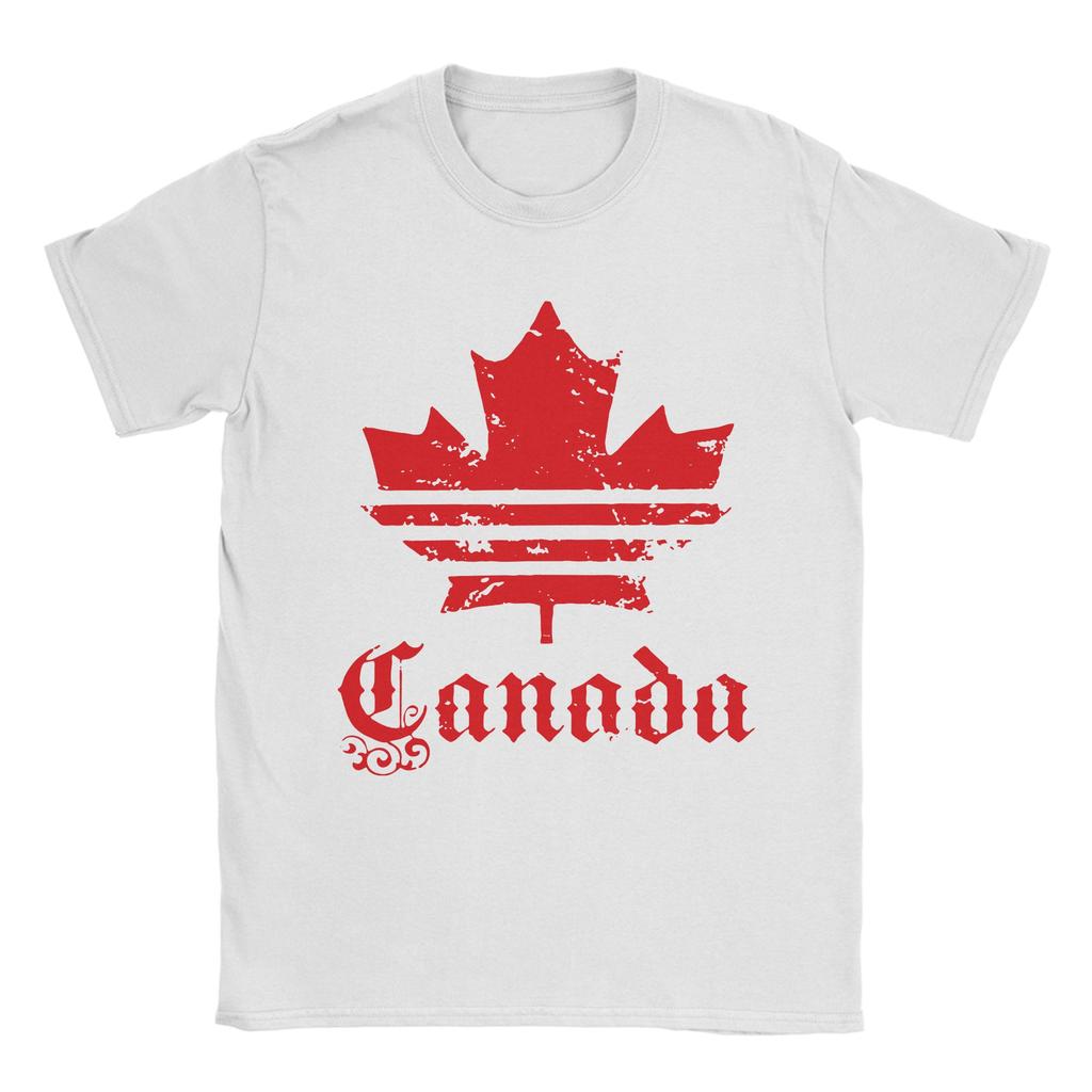 Canada Flag T-Shirts Men Women Canadian Maple Leaf Funny Cotton Tees Round Collar Short Sleeve T Shirt 6XL Clothing