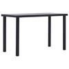 Day and Night - Day and Night Black and Concrete Gray MDF Dining Table 120x60x75 Cm