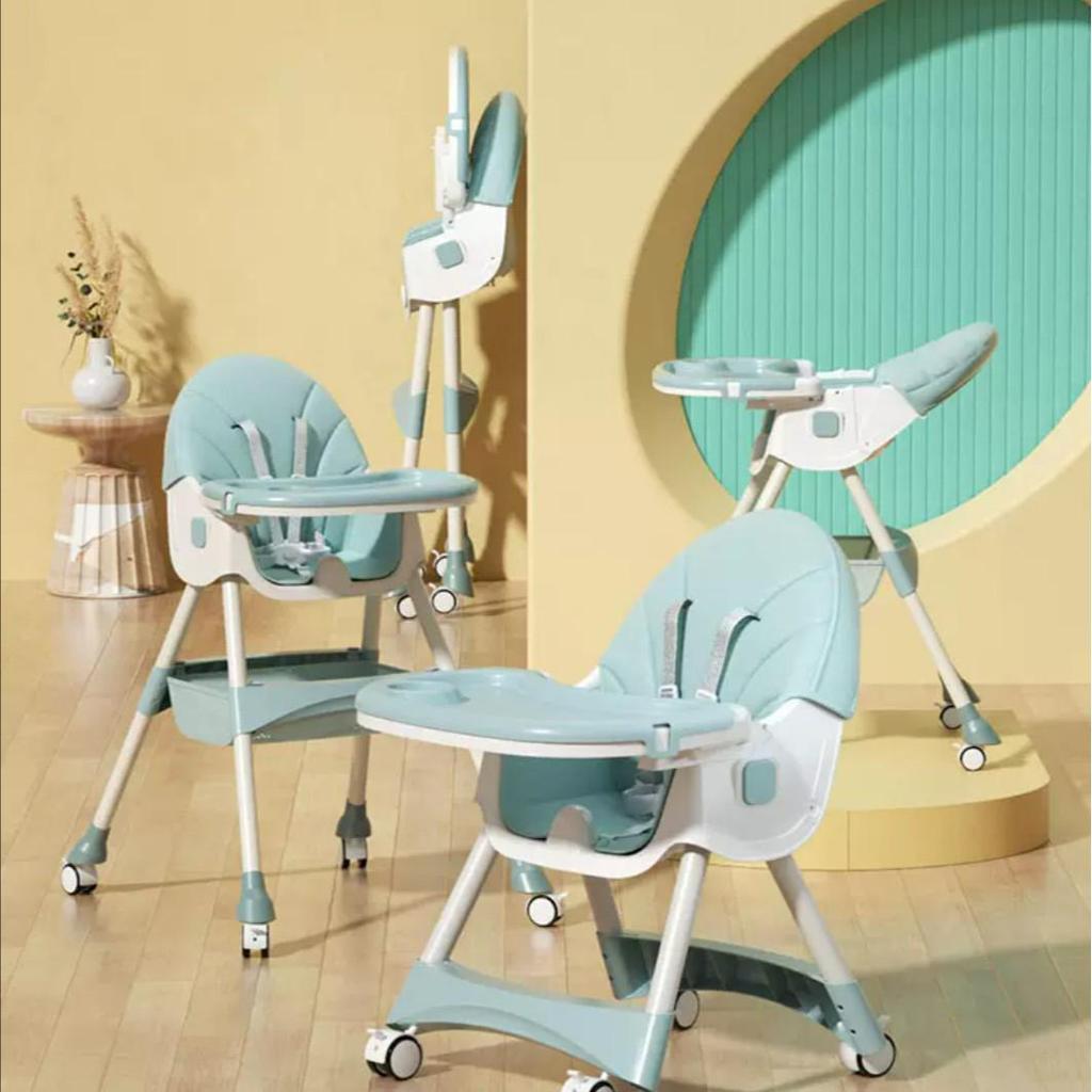 Adjustable Foldable Baby High Chair with Recline Function