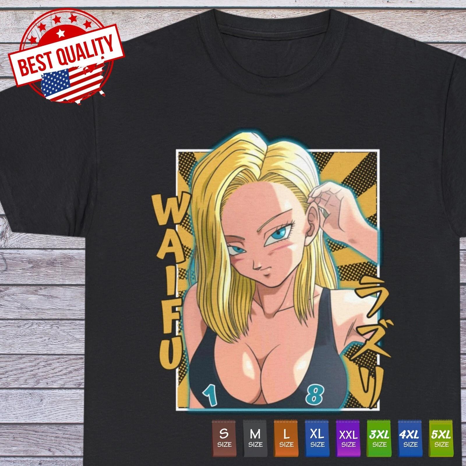 Android 18 Waifu Cute T Shirt Otaku Anime Sugoi Clothing Manga Japanese Gift L