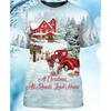 Weihnachten 3D-Druck Weihnachtsmann-Muster T-Shirt Herren Damen Xmas Langarm-T-Shirts Herbstmode Oversize Locker Y2k Herren Oberteile
