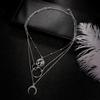 E-Commerce Fashion Multi-Layer Moon Map Necklace Female Personality Bohemian Multi-Layer Necklace Female