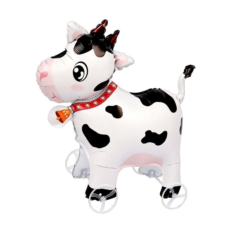 Movable Design 4D Dinosaur Balloons Drawing Foil Animal Balloon Standing Foil Balloons With Wheels Cartoon Standing Balloons