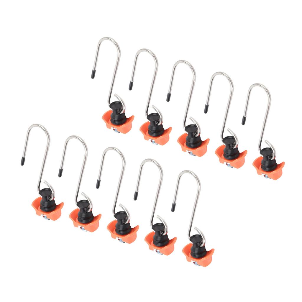 10 SZT. Pojedynczy uchwyt typu stud L Track Punkt mocowania z hakiem do furgonetek, pickupów, przyczep, obciążenie zrywające 110 funtów pomarańczowy