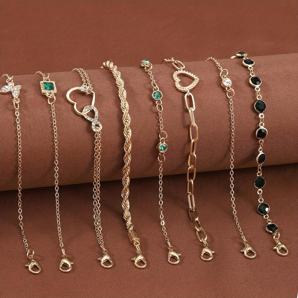 Hot-selling women's bracelet set, butterfly love design versatile jewelry