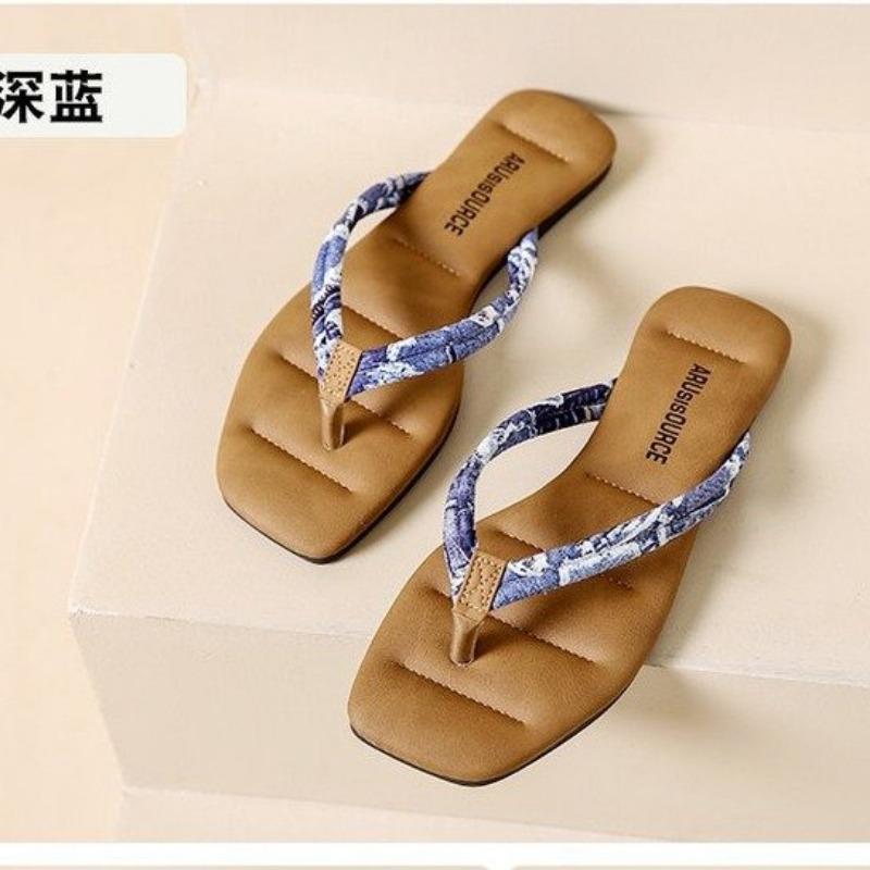 Large size flip-flops women's flat-bottomed flip-flops women's TEUM slippers