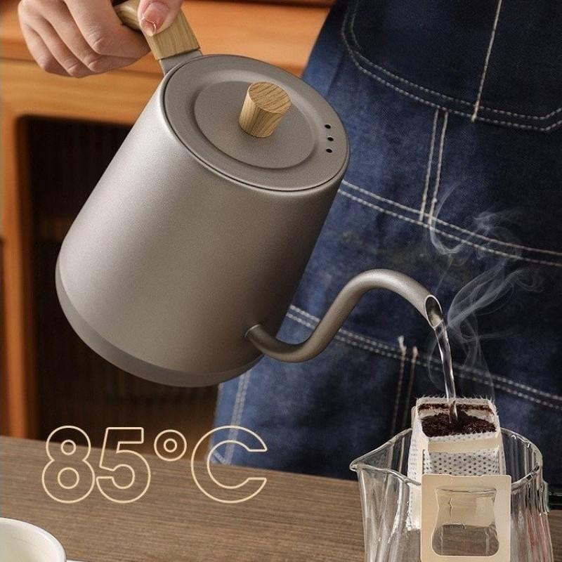 800ML Household Temperature Control Heating Water Bottle Stainless Steel Gooseneck Tea Kettle Electric Coffee Pot
