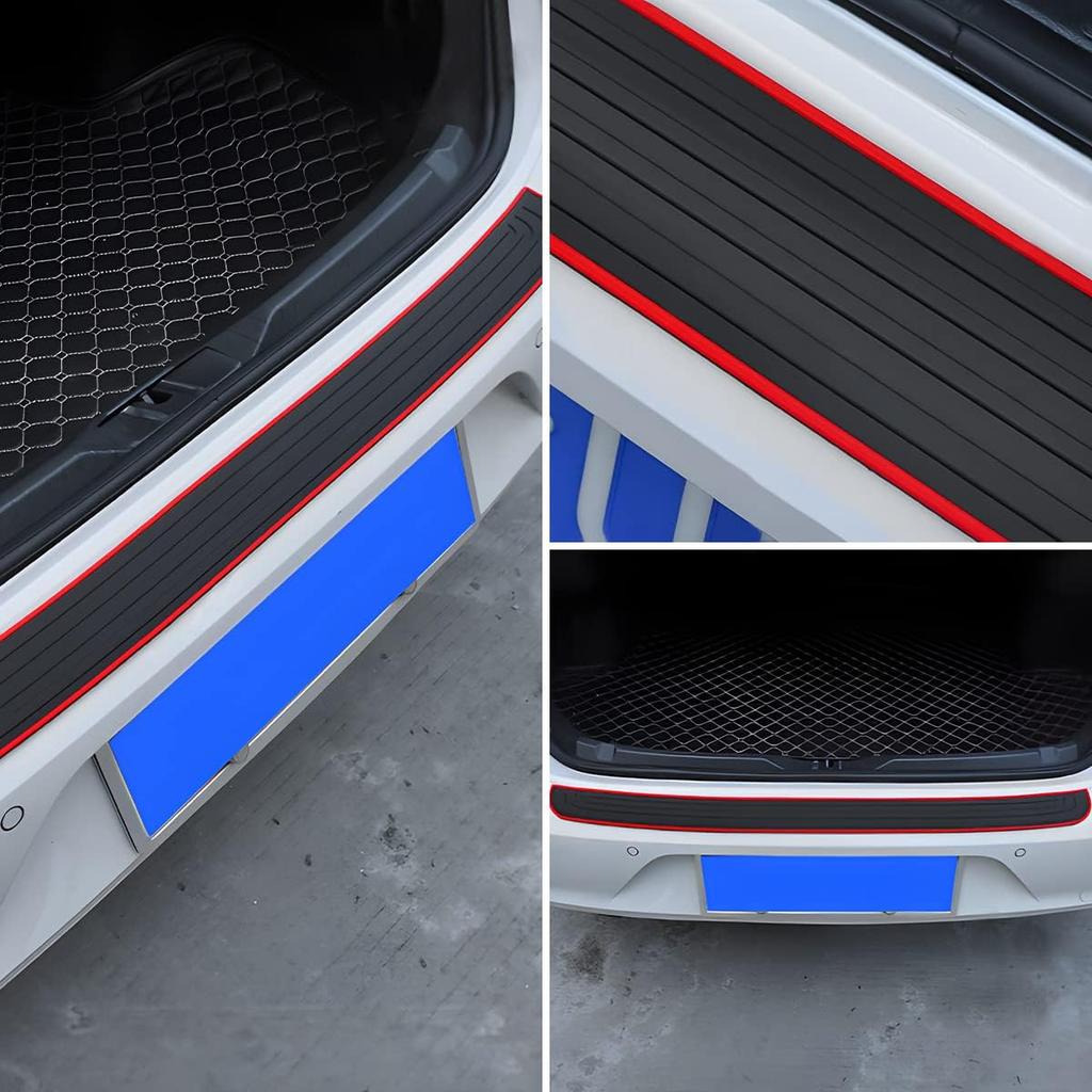 Universal Car Trunk Door Sill Plate Protector Anti-Scratch Rubber Rear Bumper Guard Anti-Collision Protector Strip