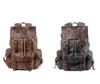 Retro Waxed Canvas Backpack - Men's Trendy Large-Capacity Shoulder Bag for Travel and Student Use.