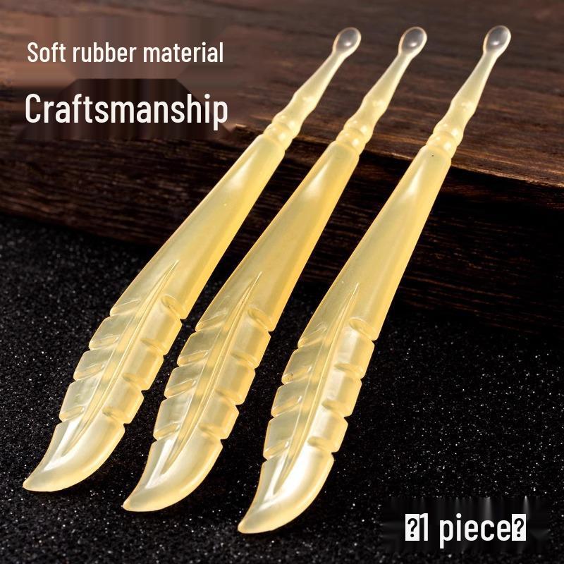 Soft Head Round Ear Pick - Gentle, Thin-Edge Ear Cleaning Tool