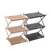 Outdoor Camping Cups Bowls Detachable Storage Rack Hung Shelf With Panel Hole Aluminum Alloy