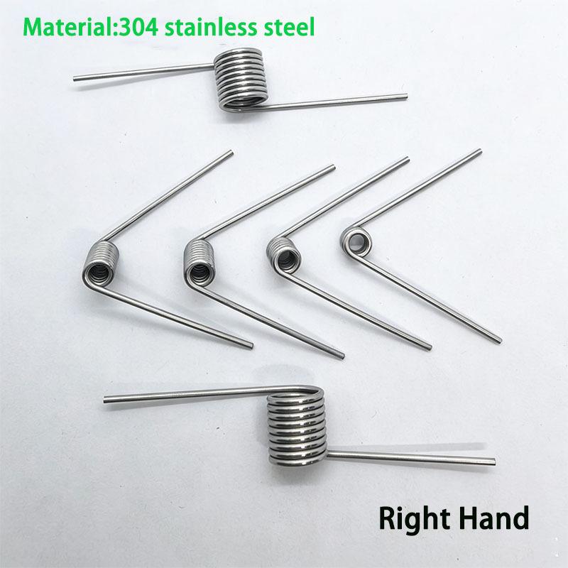 10 stuks 1,4 mm Draad 304 Roestvrij Staal Rechtsdraaiende Torsieveer 3/6/9 Wikkelingen 60-180 Graden Corrosiebestendige Torsieveer