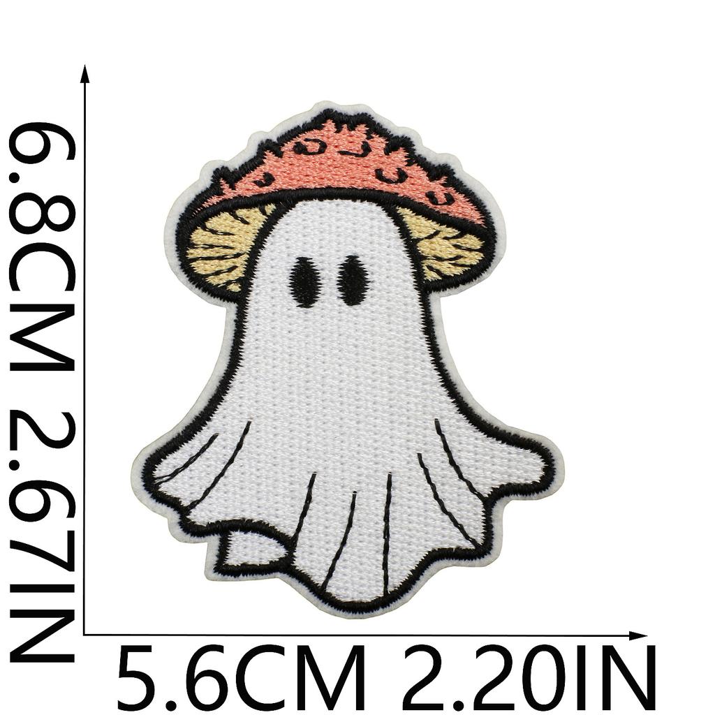 Halloween Cat Ghost Embroidery Cloth Sticker Holiday Decoration Flowers Witch Embroidery Chapter A Piao Bicycle Patch Sticker