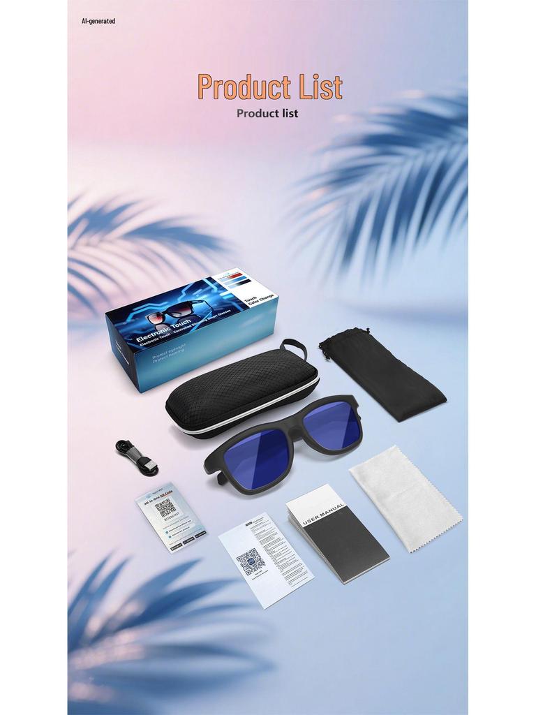 AI Smart Glasses: Translation, Meeting Recording, Photo Capture, Voice Assistant, Bluetooth Calls, Cycling Functionality
